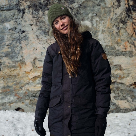 Fjallraven Singi Down Jacket Parka Black Womens XS Outdoor Rugged Gorpcore $640 - Picture 3 of 16